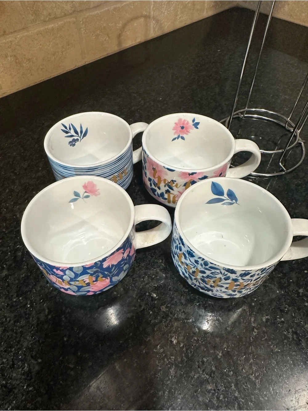 Pier 1 Imports Porcelain Coffee Mugs